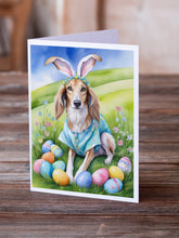 Load image into Gallery viewer, Saluki Easter Egg Hunt Greeting Cards - Blank Note Cards – 8-Pack of Artist-Designed Cards with Envelopes