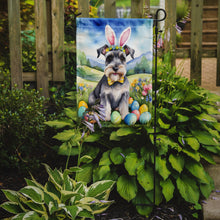 Load image into Gallery viewer, Schnauzer Easter Garden Flag - Easter Egg Hunt - Dog-Themed Spring Yard Decor