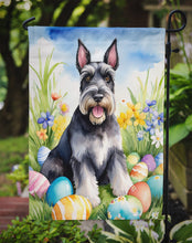 Load image into Gallery viewer, Schnauzer Easter Garden Flag - Easter Egg Hunt - Dog-Themed Spring Yard Decor