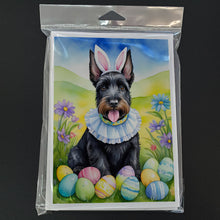 Load image into Gallery viewer, Scottish Terrier Easter Egg Hunt Greeting Cards - Blank Note Cards – 8-Pack of Artist-Designed Cards with Envelopes
