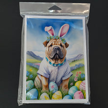 Load image into Gallery viewer, Shar Pei Easter Egg Hunt Greeting Cards - Blank Note Cards – 8-Pack of Artist-Designed Cards with Envelopes