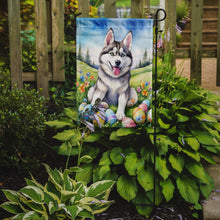 Load image into Gallery viewer, Siberian Husky Easter Garden Flag - Easter Egg Hunt - Dog-Themed Spring Yard Decor
