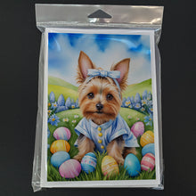 Load image into Gallery viewer, Silky Terrier Easter Egg Hunt Greeting Cards - Blank Note Cards – 8-Pack of Artist-Designed Cards with Envelopes