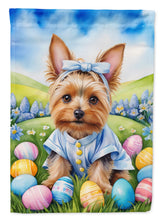 Load image into Gallery viewer, Silky Terrier Easter Garden Flag - Easter Egg Hunt - Dog-Themed Spring Yard Decor
