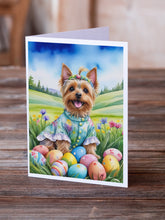 Load image into Gallery viewer, Silky Terrier Easter Egg Hunt Greeting Cards - Blank Note Cards – 8-Pack of Artist-Designed Cards with Envelopes