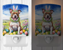 Load image into Gallery viewer, Staffordshire Bull Terrier Easter Egg Hunt Ceramic Night Light