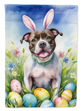 Load image into Gallery viewer, Staffordshire Bull Terrier Easter Garden Flag - Easter Egg Hunt - Dog-Themed Spring Yard Decor