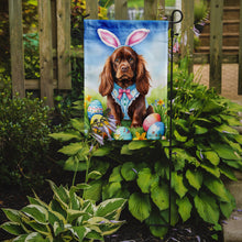 Load image into Gallery viewer, Sussex Spaniel Easter Garden Flag - Easter Egg Hunt - Dog-Themed Spring Yard Decor