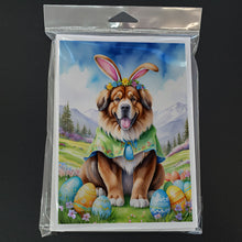 Load image into Gallery viewer, Tibetan Mastiff Easter Egg Hunt Greeting Cards - Blank Note Cards – 8-Pack of Artist-Designed Cards with Envelopes