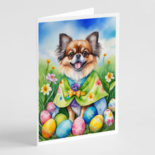 Load image into Gallery viewer, Tibetan Spaniel Easter Egg Hunt Greeting Cards - Blank Note Cards – 8-Pack of Artist-Designed Cards with Envelopes