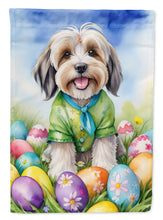 Load image into Gallery viewer, Tibetan Terrier Easter Garden Flag - Easter Egg Hunt - Dog-Themed Spring Yard Decor