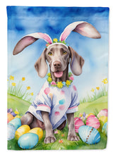 Load image into Gallery viewer, Weimaraner Easter Garden Flag - Easter Egg Hunt - Dog-Themed Spring Yard Decor