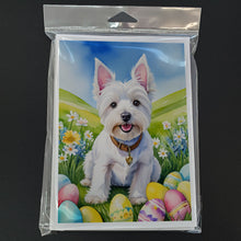 Load image into Gallery viewer, Westie Easter Egg Hunt Greeting Cards - Blank Note Cards – 8-Pack of Artist-Designed Cards with Envelopes