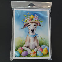 Load image into Gallery viewer, Whippet Easter Egg Hunt Greeting Cards - Blank Note Cards – 8-Pack of Artist-Designed Cards with Envelopes