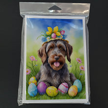 Load image into Gallery viewer, Wirehaired Pointing Griffon Easter Egg Hunt Greeting Cards - Blank Note Cards – 8-Pack of Artist-Designed Cards with Envelopes