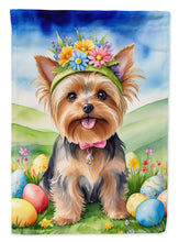 Load image into Gallery viewer, Yorkshire Terrier Easter Egg Hunt House Flag