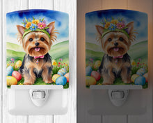 Load image into Gallery viewer, Yorkshire Terrier Easter Egg Hunt Ceramic Night Light