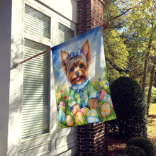 Load image into Gallery viewer, Yorkshire Terrier Easter Egg Hunt House Flag