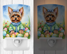 Load image into Gallery viewer, Yorkshire Terrier Easter Egg Hunt Ceramic Night Light