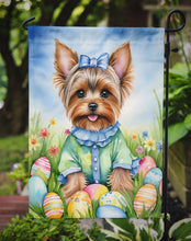 Load image into Gallery viewer, Yorkshire Terrier Easter Garden Flag - Easter Egg Hunt - Dog-Themed Spring Yard Decor
