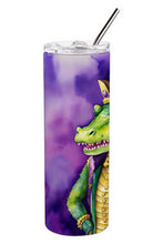 Load image into Gallery viewer, Alligator King of Mardi Gras Stainless Steel Skinny Tumbler