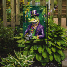 Load image into Gallery viewer, Alligator King of Mardi Gras Garden Flag – Decorative Garden Flag by Caroline's Treasures
