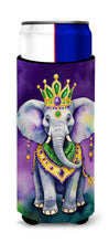 Load image into Gallery viewer, Elephant King of Mardi Gras Slim Can Huggers – Fun, Functional Drink Coolers for Every Occasion