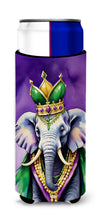 Load image into Gallery viewer, Elephant King of Mardi Gras Slim Can Huggers – Fun, Functional Drink Coolers for Every Occasion