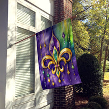 Load image into Gallery viewer, Fleur de lis Mardi Gras House Flag