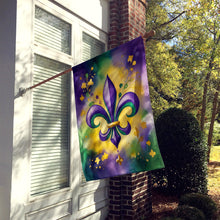 Load image into Gallery viewer, Fleur de lis Mardi Gras House Flag