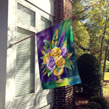 Load image into Gallery viewer, Flowers Mardi Gras House Flag