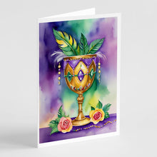 Load image into Gallery viewer, Goblet Mardi Gras Greeting Cards - Blank Note Cards – 8-Pack of Artist-Designed Cards with Envelopes