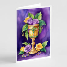 Load image into Gallery viewer, Goblet Mardi Gras Greeting Cards - Blank Note Cards – 8-Pack of Artist-Designed Cards with Envelopes