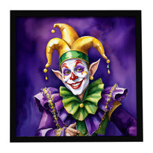 Load image into Gallery viewer, Jester Mardi Gras Framed Metal Print