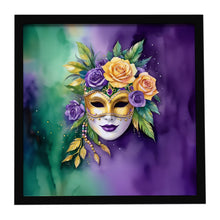 Load image into Gallery viewer, Mask Mardi Gras Framed Metal Print