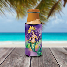 Load image into Gallery viewer, Mermaid Mardi Gras Slim Can Huggers – Fun, Functional Drink Coolers for Every Occasion