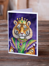 Load image into Gallery viewer, Tiger the King of Mardi Gras Greeting Cards - Blank Note Cards – 8-Pack of Artist-Designed Cards with Envelopes