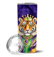 Load image into Gallery viewer, Tiger the King of Mardi Gras Stainless Steel Skinny Tumbler
