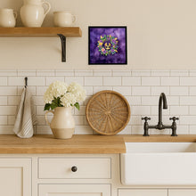 Load image into Gallery viewer, Wreath Mardi Gras Framed Metal Print