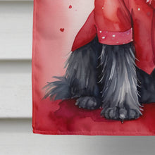 Load image into Gallery viewer, Affenpinscher My Valentine House Flag