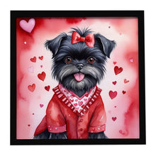 Load image into Gallery viewer, Affenpinscher My Valentine Framed Metal Print