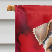 Load image into Gallery viewer, Airedale Terrier My Valentine House Flag