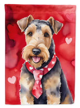 Load image into Gallery viewer, Airedale Terrier My Valentine House Flag