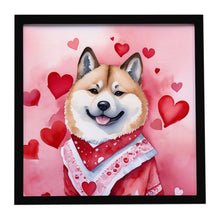 Load image into Gallery viewer, Akita My Valentine Framed Metal Print