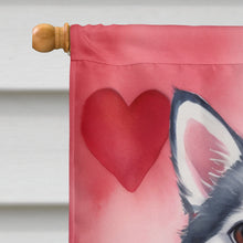 Load image into Gallery viewer, Alaskan Klee Kai My Valentine House Flag