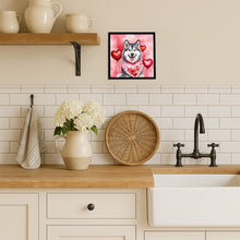 Load image into Gallery viewer, Alaskan Malamute My Valentine Framed Metal Print