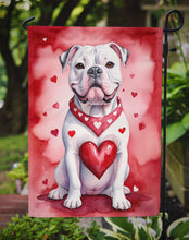 Load image into Gallery viewer, American Bulldog Valentine’s Day Garden Flag – Dog-Themed Heart Yard Decor