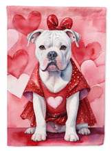 Load image into Gallery viewer, American Bulldog Valentine’s Day Garden Flag – Dog-Themed Heart Yard Decor