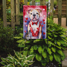 Load image into Gallery viewer, American Bulldog Valentine’s Day Garden Flag – Dog-Themed Heart Yard Decor