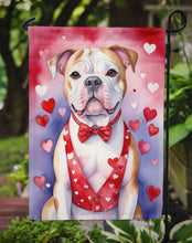 Load image into Gallery viewer, American Bulldog Valentine’s Day Garden Flag – Dog-Themed Heart Yard Decor